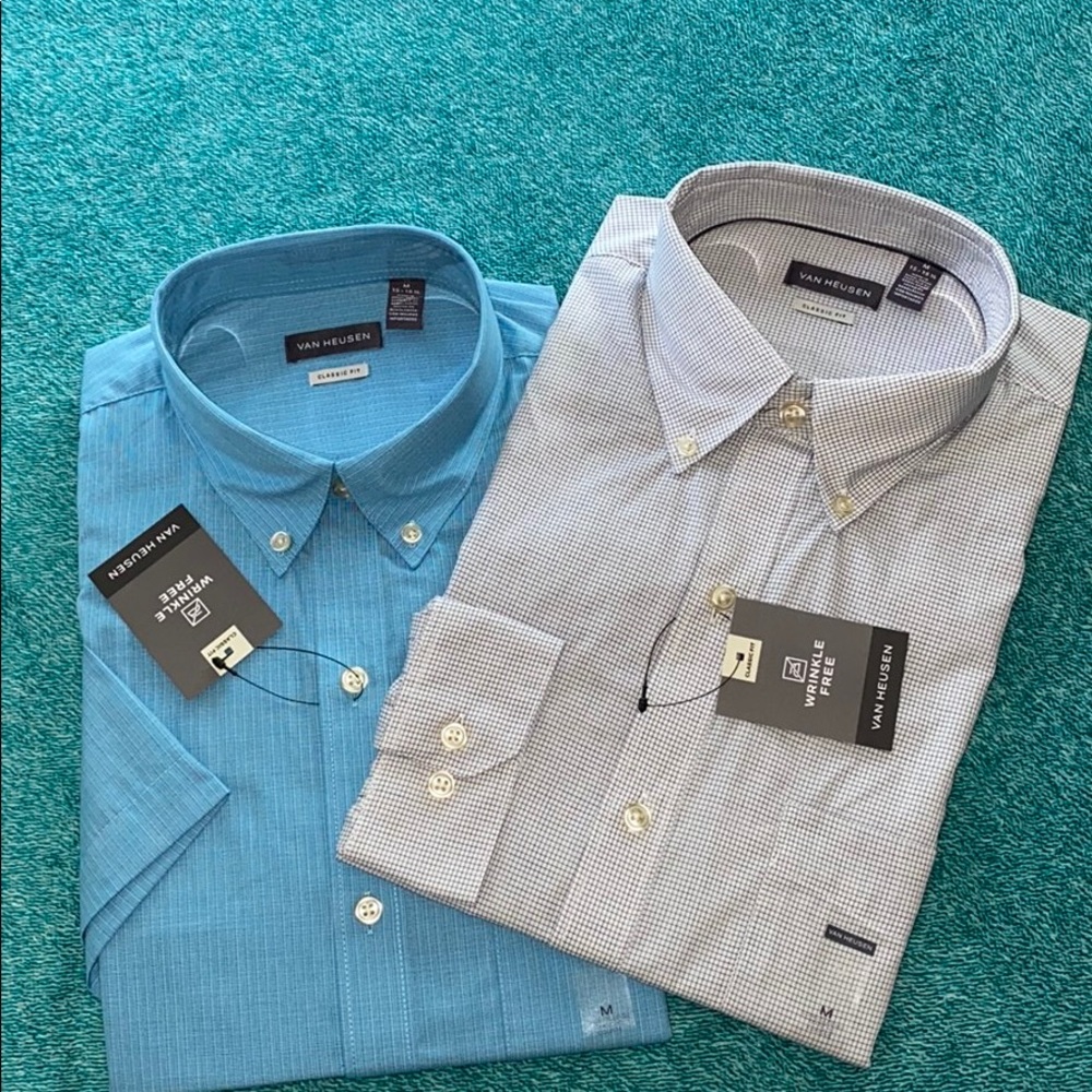 Short sleeve button down shirt Van Heusen medium - Picture 7 of 7